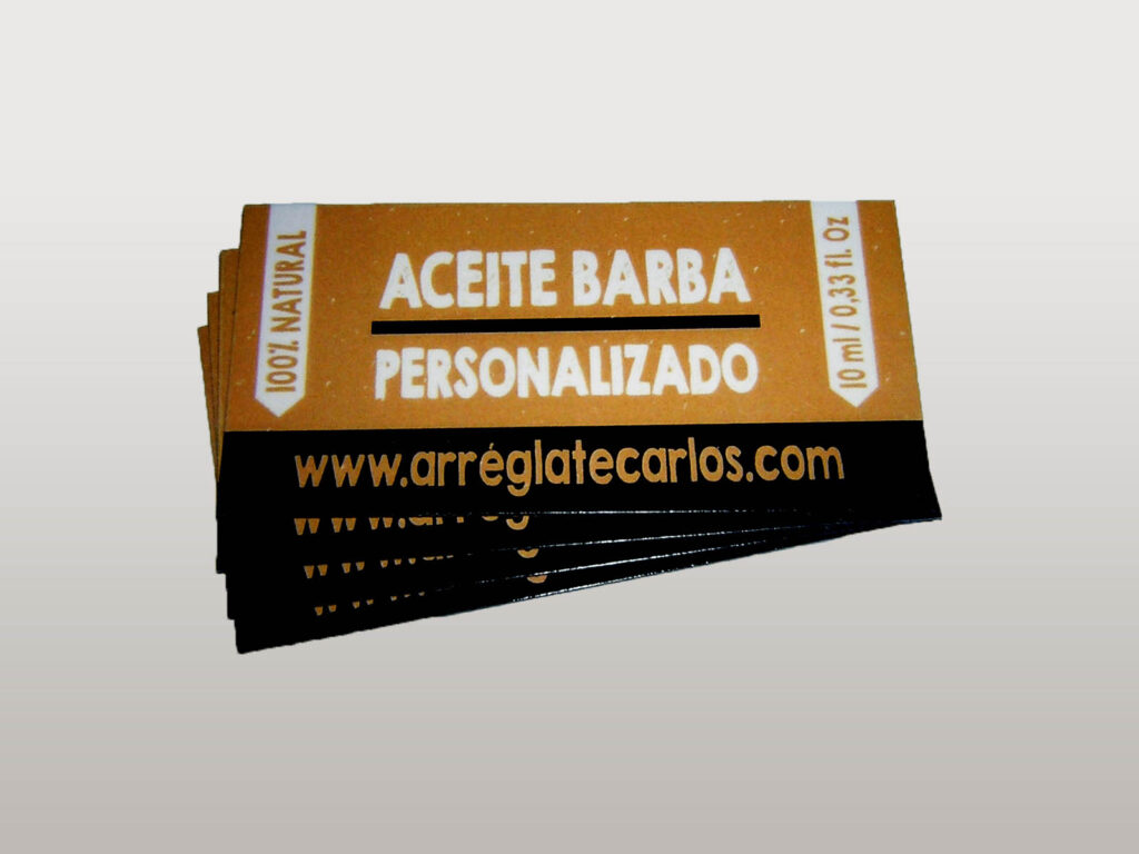 Vinyl Stickers For Aceite Barba