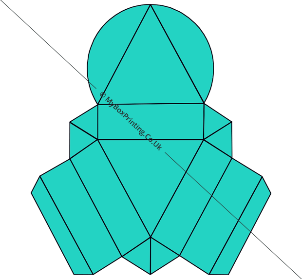 Triangular Tray With Hinged Lid